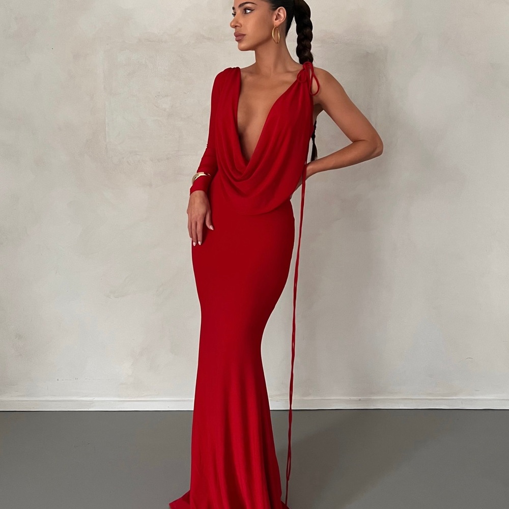 Elegant Red Evening Gown